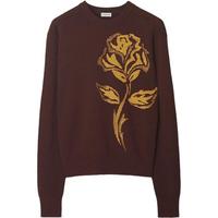 BURBERRY博柏利 【烫金花朵】男式潮流经典前卫含绵羊毛长袖圆领套头针织衫