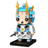 哲高国风神话人物京剧西游记三国拼装积木方头人仔玩具儿童男女孩 白龙马（精致迷你颗粒）-166PCS