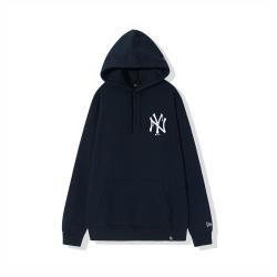 NEW ERA 纽亦华 春秋款MLB连帽卫衣男女休闲百搭NY/LA撞色印花卫衣