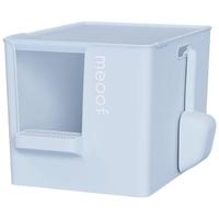 meoof觅凹大别也猫砂盆半封闭式超大号巨型加深防带砂外溅猫厕所夏蓝色