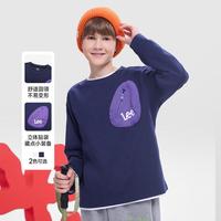 李 Lee 【撞色口袋】春秋装男童T恤长袖纯棉女童衣服中大童装儿童上衣