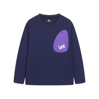 李 Lee 【撞色口袋】春秋装男童T恤长袖纯棉女童衣服中大童装儿童上衣