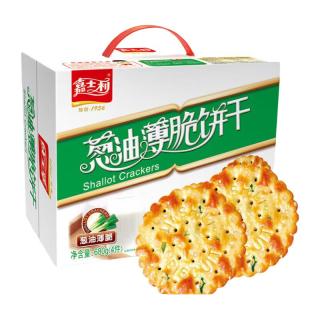 88VIP：嘉士利 葱香薄脆饼干680g香葱饼葱油饼干零食整箱礼盒早餐代餐咸味