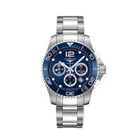 LONGINES 浪琴 康卡斯潜水系列 L38834966 男士机械手表 43mm 蓝盘 银色精钢表带 圆形