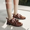 【陨铁肉桂】GGCC2025秋季美拉德涡轮复古老爹鞋女厚底德训鞋 咖啡色 38