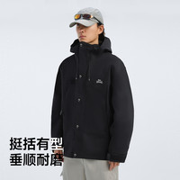 LONSDALE 龙狮戴尔户外春秋耐磨夹克男女同款2025宽松显瘦拼色连帽休闲外套