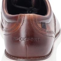 ROCKPORT 乐步 男士 Garett素面系带牛津鞋 平头皮鞋 日常休闲 舒适缓震