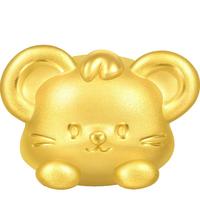 周生生黄金转运珠 足金星运神话十二生肖串珠 单颗定价 趴趴鼠95959C