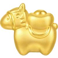 周生生黄金转运珠 足金祥瑞祝福生肖马串珠 单颗定价 萌马进宝95878C
