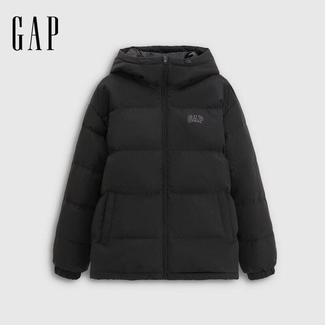 Gap 190g高充绒 宽松连帽泡芙羽绒服 多色尺码可选 791896
