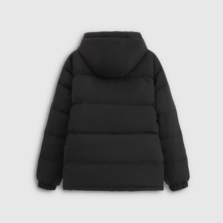 Gap男装2025秋季logo宽松连帽泡芙羽绒服百搭保暖外套791896 黑色 2XL (185/104A)亚洲尺码