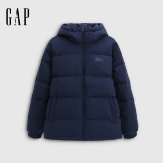 今日必买：Gap 男装2025秋季新款logo宽松连帽泡芙羽绒服百搭简约外套