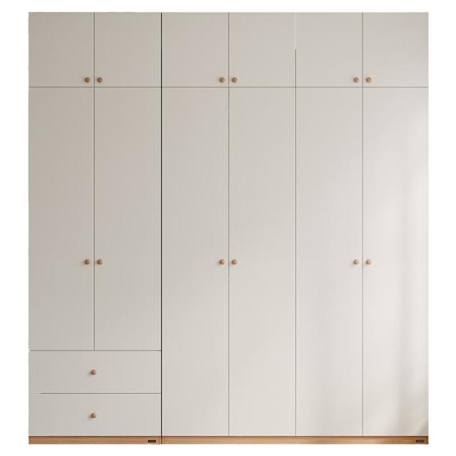 全友 家居奶油风卧室家用带顶柜衣柜家具简约小户型出租房成品衣橱