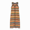 Desigual 24春夏 女士条纹段染纱V领开襟长款连衣裙 24XWVF349999