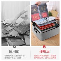 家庭资料多功能证件收纳包盒家用重要文件整理户口本大容量整理袋 小号单层证件包(无夹层)