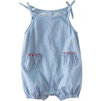 戴维贝拉 女童连体衣夏装婴儿衣服新生儿包屁衣哈衣短爬服