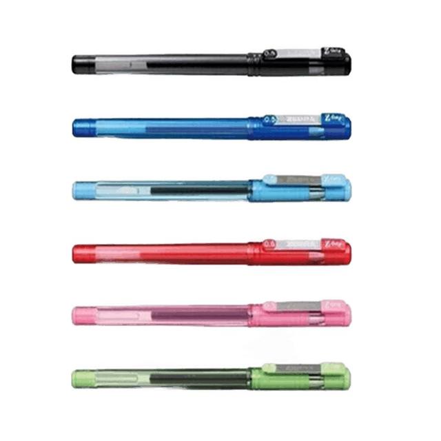 斑马牌 中性笔jj6雾透限定签字笔拔帽学生考试笔办公水笔白领C-JJ1 红色 5支装