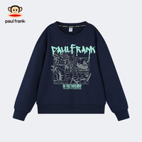 大嘴猴（paul frank）童装儿童卫衣2025秋冬款男女童宽松舒适休闲中大童圆领运动外套 075B藏青 110