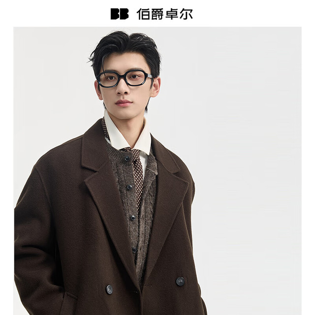 PLUS会员、今日必买：Earl Joel 100%全羊毛双面呢大衣 中长款 新批次