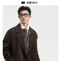 今日必买、保暖服饰、PLUS会员：Earl Joel 100%全羊毛双面呢中长款大衣  P441521