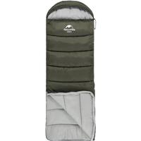 NatureHike挪客户外U系列信封带帽睡袋秋冬可拼接加厚睡被成人户外露营防寒保暖 (1~4°C)中空棉/艾叶青(U350)