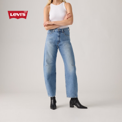Levi's 新款美式休闲女士BARREL高腰宽松锥形牛仔裤 浅蓝 25 (31)