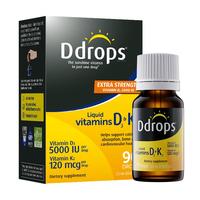 Ddrops 5000IU维生素D3+K2滴剂骨骼成人钙吸收备孕D3科学配比 D3 5000IU+K2(重度缺乏适用)