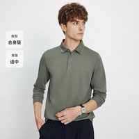 Navigare意大利小帆船长袖POLO衫男士2025年秋季舒适翻领T恤棉质上衣 生机绿 3XL
