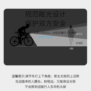 SMILING SHARK微笑鲨超亮自行车夜骑前灯强光防水强光手电筒山地公路骑行装备夜间照明 【50毫安】三档调节 超亮大广角+90度大泛光