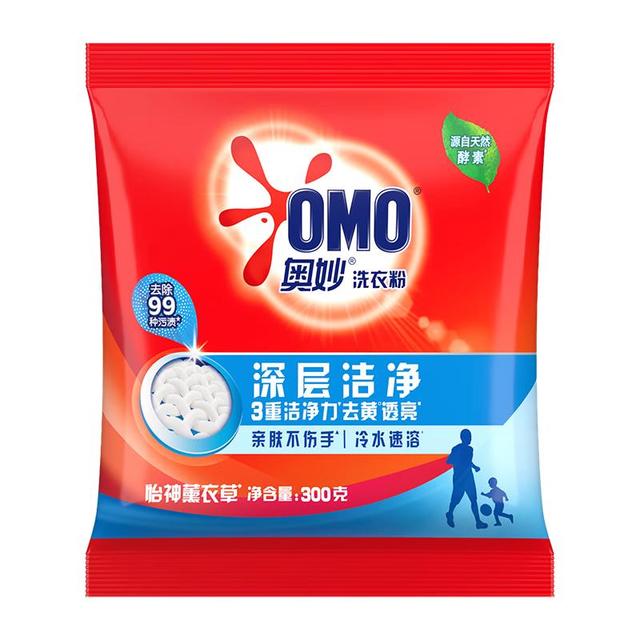 奥妙 深层洁净洗衣粉冷水速溶去污去黄持久留香亲肤不伤手整箱补偿袋装 薰衣草洗衣粉300g