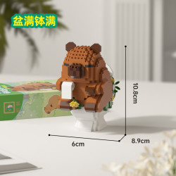 积慧 M3184卡皮水豚巴拉打工系列男孩女孩拼装积木儿童礼物六一礼品 M3147/盆满钵满/精美彩盒