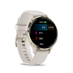 GARMIN 佳明 Venu3s进阶睡眠教练心率监测时尚都市智能专业运动腕表星光白