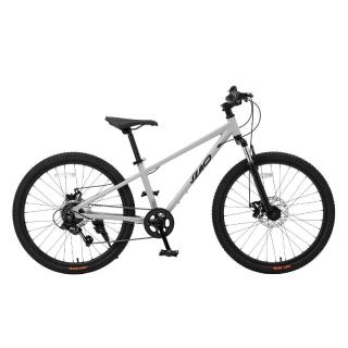 京东京造 灵跃山地自行车8-12-15岁青少年避震自行车7级变速24寸鸽子灰