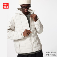 优衣库 男装/男女同款PUFFTECH空气棉服连帽外套休闲夹克478268 478268/01乳白色 XS /160/76A