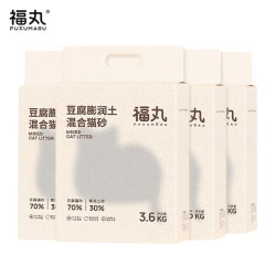 FUKUMARU 福丸 玉米豆腐膨润土混合猫砂3.6kg*4 原味混合砂