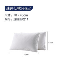 慕思苏菲娜 DeRUCCI 慕思 法式宫廷枕01 枕头 速睡中低枕+聚酯纤维/高9cm 白色