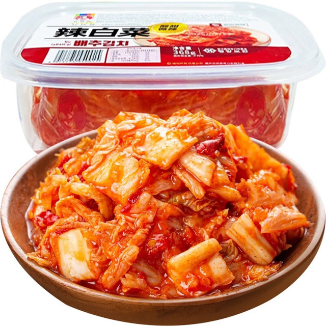 朴妈妈 朴辣白菜368g韩式泡菜东北下饭菜酸甜微辣即食腌制辣白菜盒装常温存