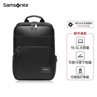 Samsonite 新秀丽 电脑包14英寸 Samsonite商务立体包TT0 黑色