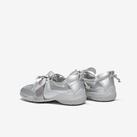 百思图2025秋季时尚蝴蝶结平底芭蕾鞋厚底女浅口单鞋E5106CM5 银色 37