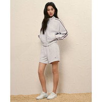 ABERCROMBIE & FITCH【毛圈布卫衣】女装25秋冬美式复古小麋鹿外套KI152-5243 银灰色 M (165/96A)
