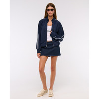 ABERCROMBIE & FITCH【毛圈布卫衣】女装25秋冬美式复古小麋鹿外套KI152-5243 海军蓝 S (165/92A)