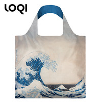 LOQI 神奈川冲浪购物袋 防水折叠单肩包 大小：其他 颜色分类：冲浪购物袋