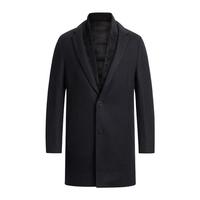 SHANSHAN【绵羊毛&保暖可拆卸围巾&鸭绒】杉杉冬款长款毛呢大衣加厚外套