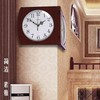 Caravel 时尚双面两面挂墙高档家用客厅拐角转角挂钟免打孔时钟石英钟表 9348小款棕色扫秒机芯 12英寸