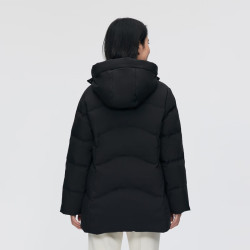 波司登 25冬季羽绒服女短款连帽加厚90绒百搭保暖外套B250245128 黑色8056