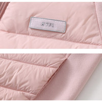 马克华菲(MARK FAIRWHALE)2025轻薄羽绒服冬季男女童拼接外套内外穿白鸭绒中大童上衣 M魔术贴K黑色 160