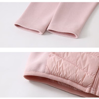 马克华菲（MARK FAIRWHALE）2025轻薄羽绒服冬季男女童拼接外套内外穿白鸭绒中大童上衣 M魔术贴K粉色 160