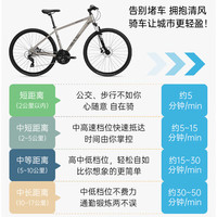 邦德富士达 邦德·富士达平把公路车铝合金内走线700c禧玛诺27速男女式成人青少年跑车 标准款钛合金银