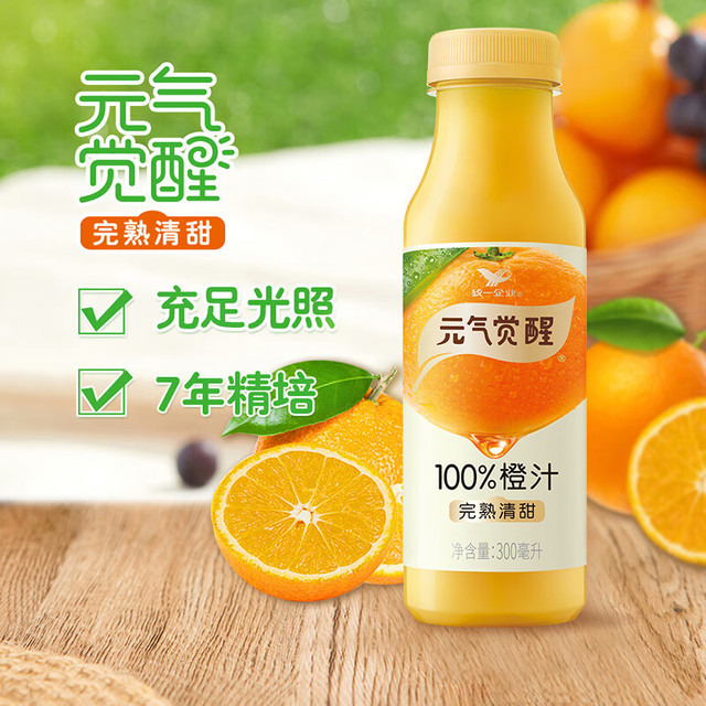 统一 元气觉醒橙汁300ml*12瓶