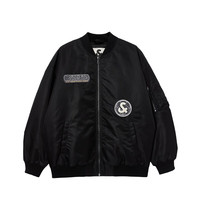 杰克·琼斯(JACK&JONES)男装棉服时尚毛巾刺绣贴布棒球领廓形休闲保暖外套上衣225309007 BLACK (175)